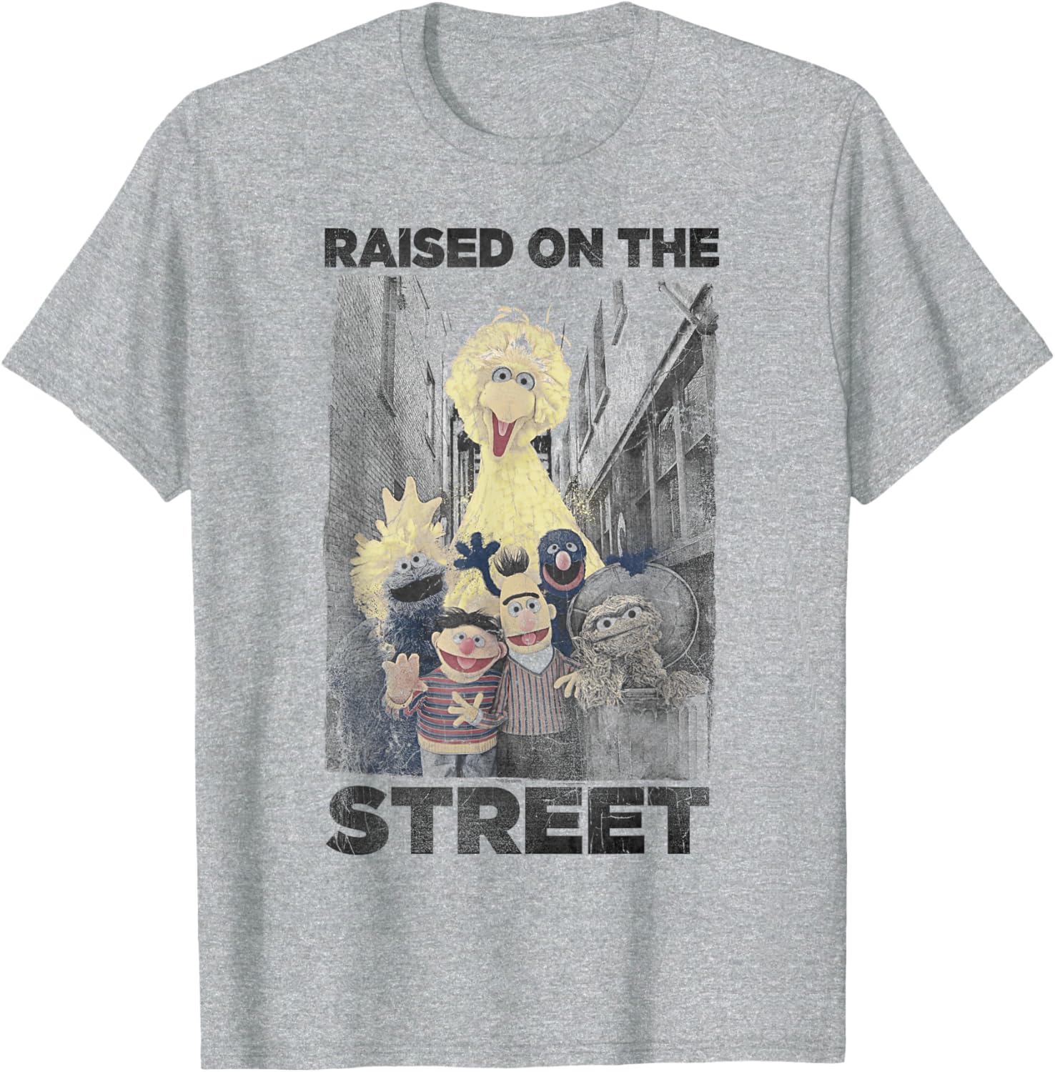 Sesame Street Raised On The Streets T-Shirt for Kids and Adults - 4