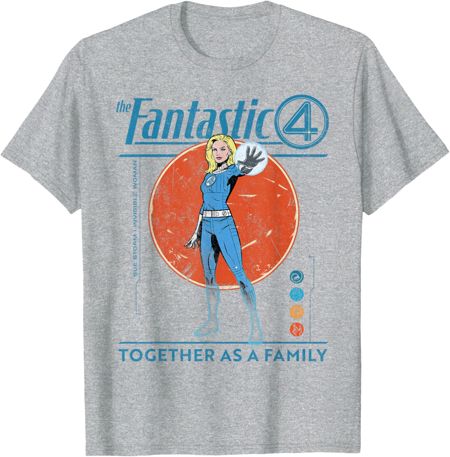 Marvel Fantastic Four Retro T-Shirt Featuring The Invisible Woman Design - 10