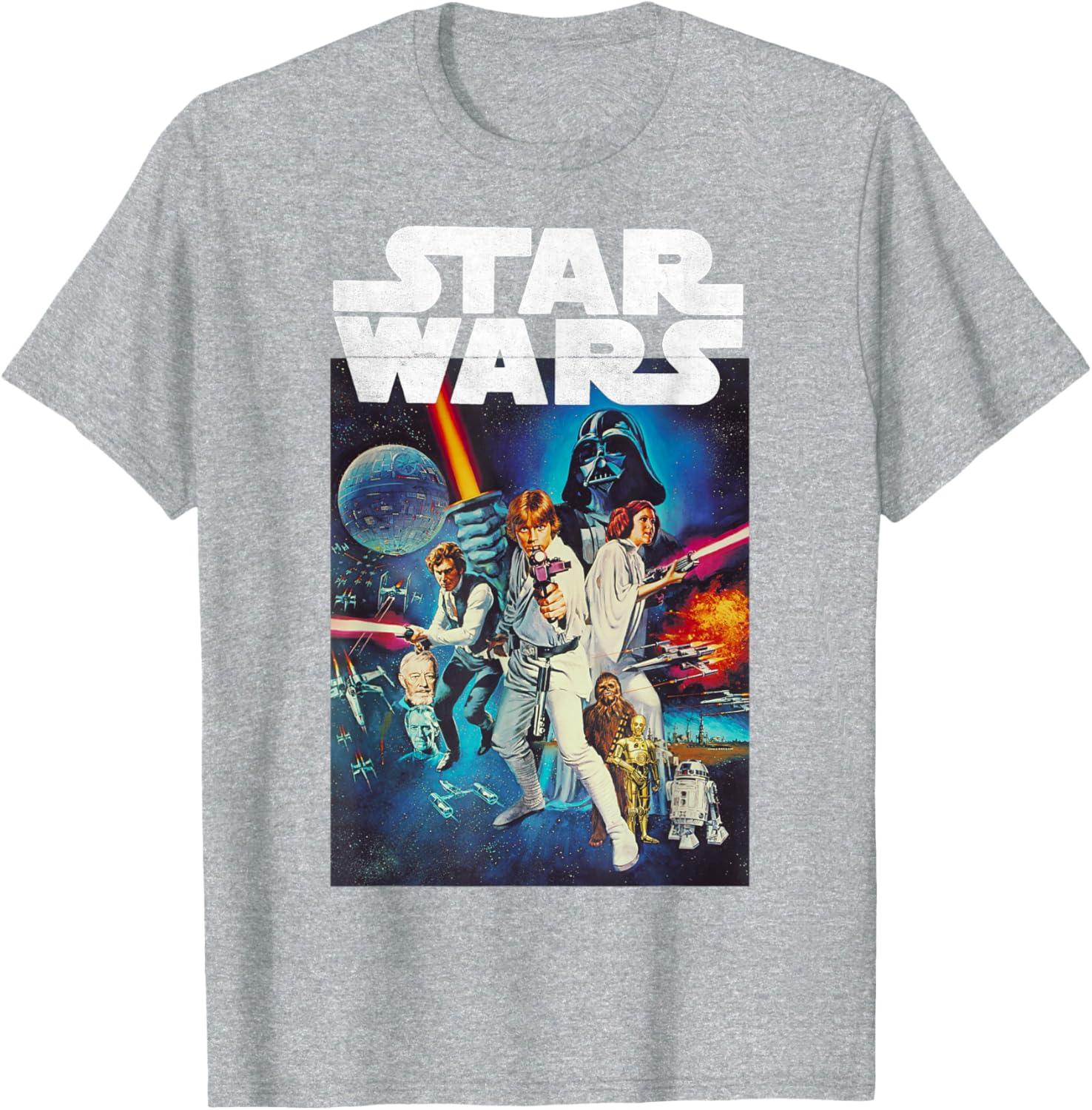 Star Wars Vintage Cast Poster T-Shirt for Disney Fans and Collectors - 14
