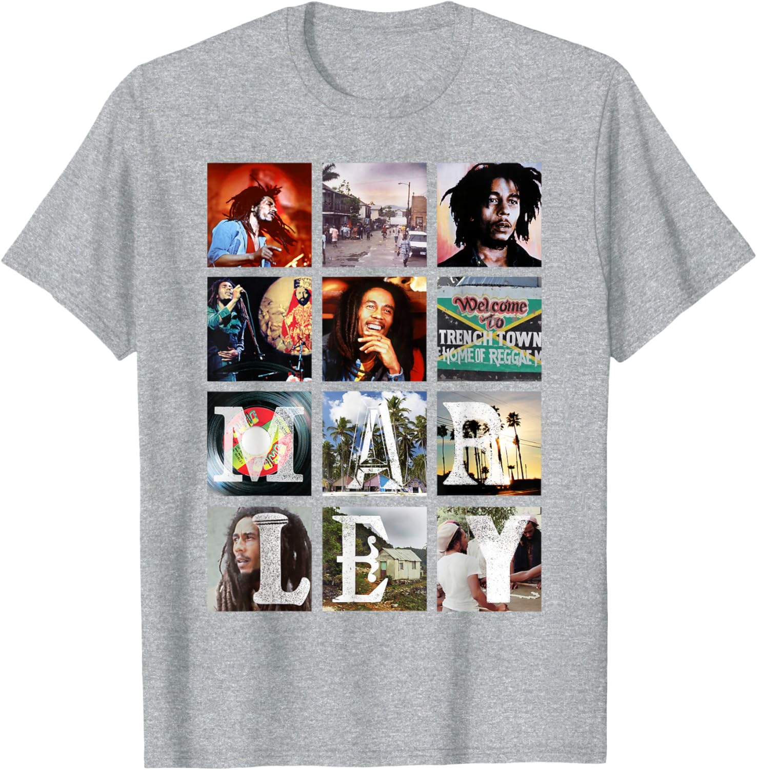 Bob Marley Block Images T-Shirt for Music Lovers and Trendsetters - 10