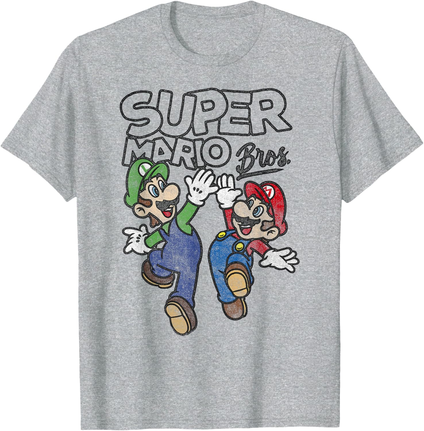Super Mario Bros Luigi and Mario High Five T-Shirt for Fans - 5