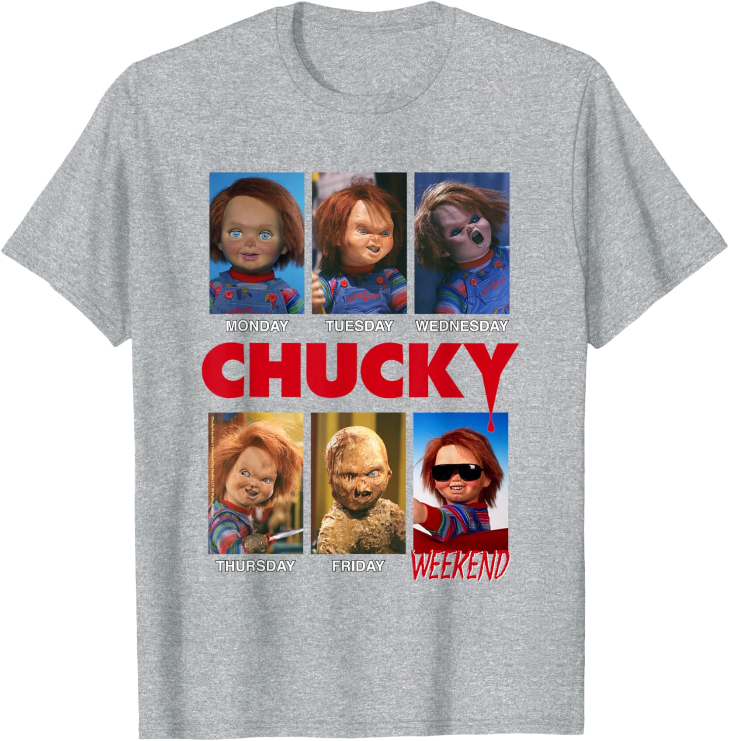 Chucky Days of The Week Moods T-Shirt for Fun Fashion Lovers - 10