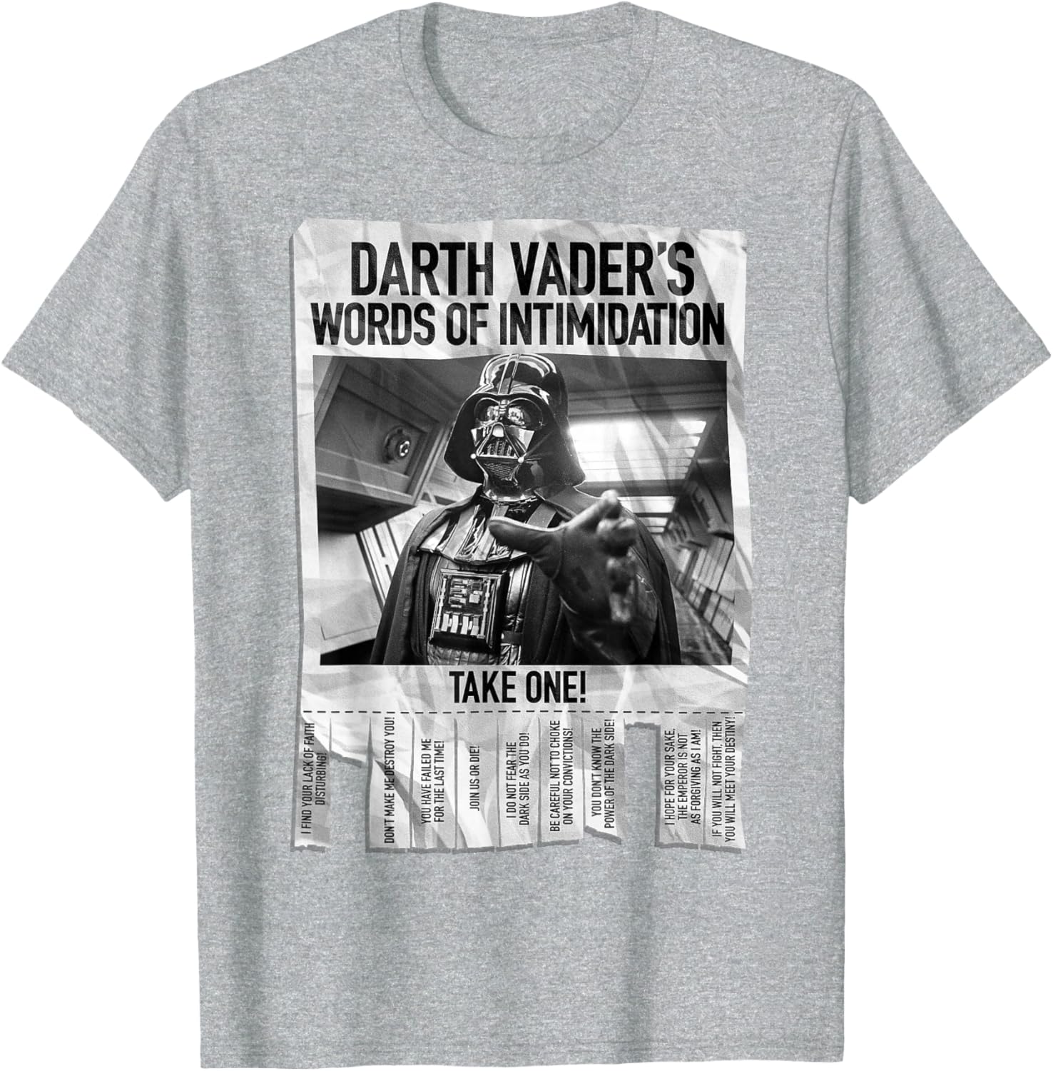 Darth Vader Intimidation Poster T-Shirt for Star Wars Fans - 8