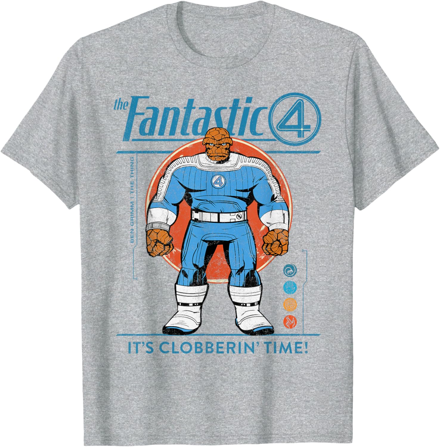 Marvel Fantastic Four The Thing Retro T-Shirt for Fans of Classic Comics - 13