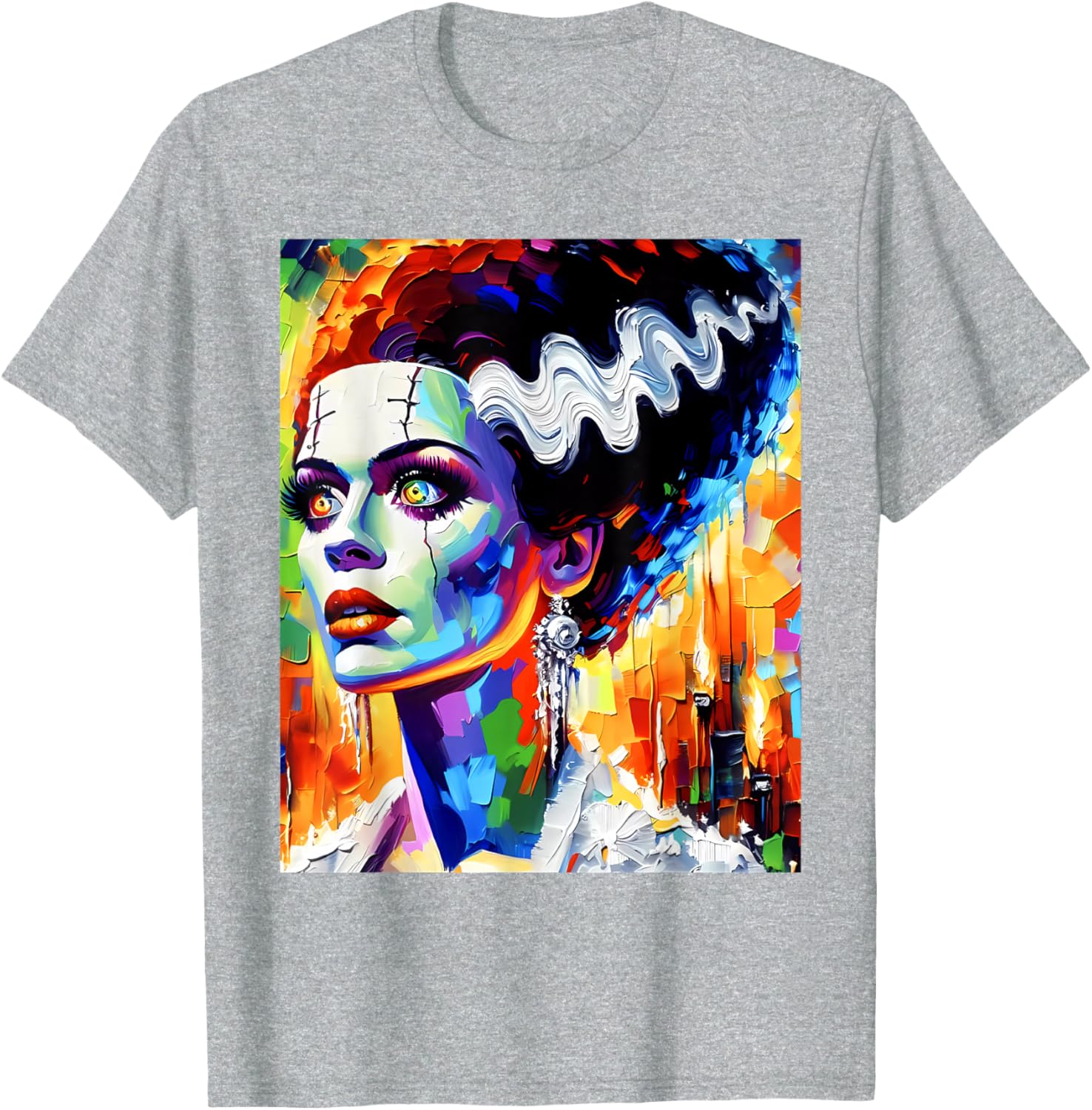 Frankenstein Monster and Bride Matching Couple T-Shirts for Halloween - 7