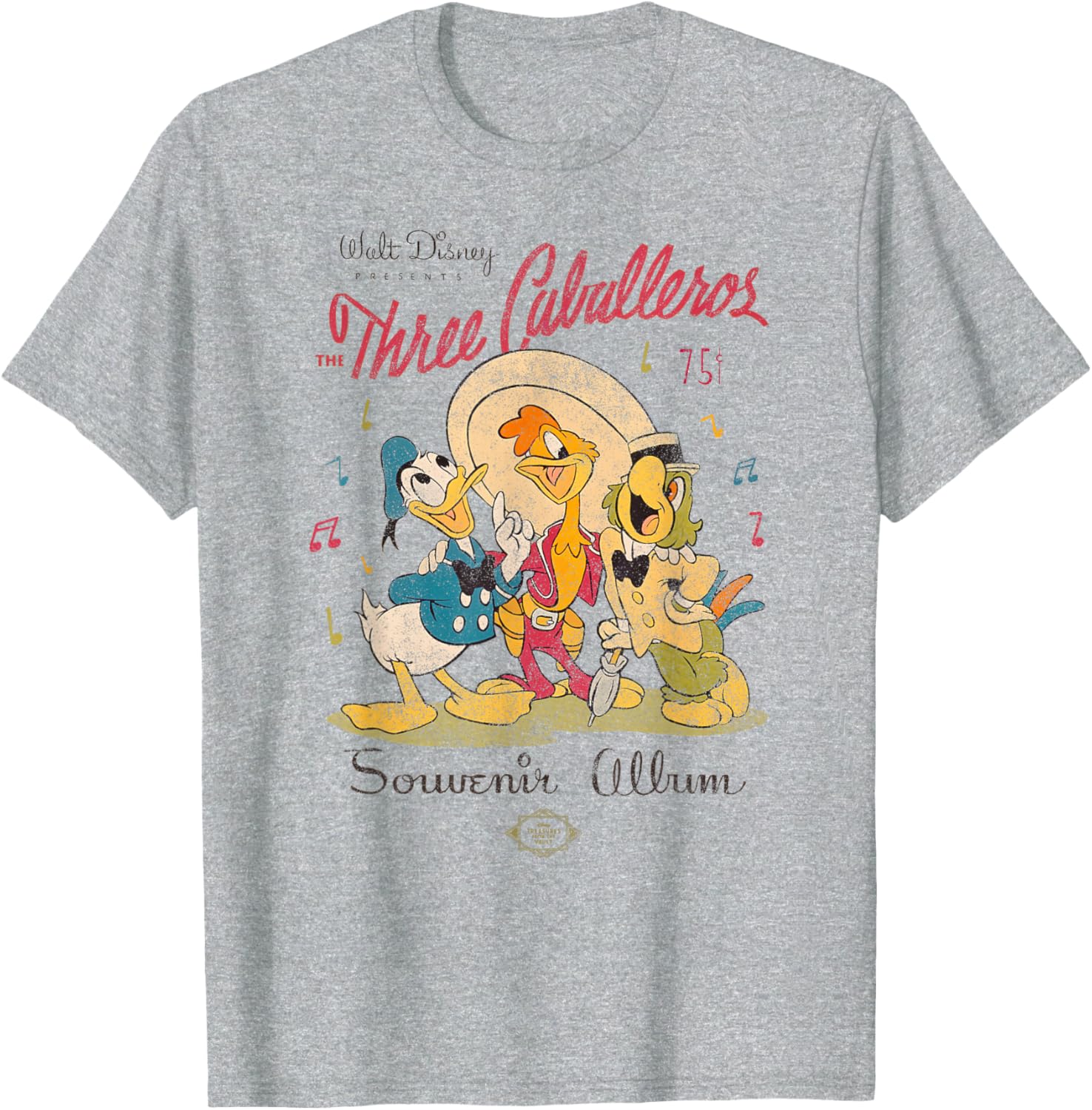 Vintage Disney Three Caballeros Donald Duck Distressed T-Shirt for Fans - 5