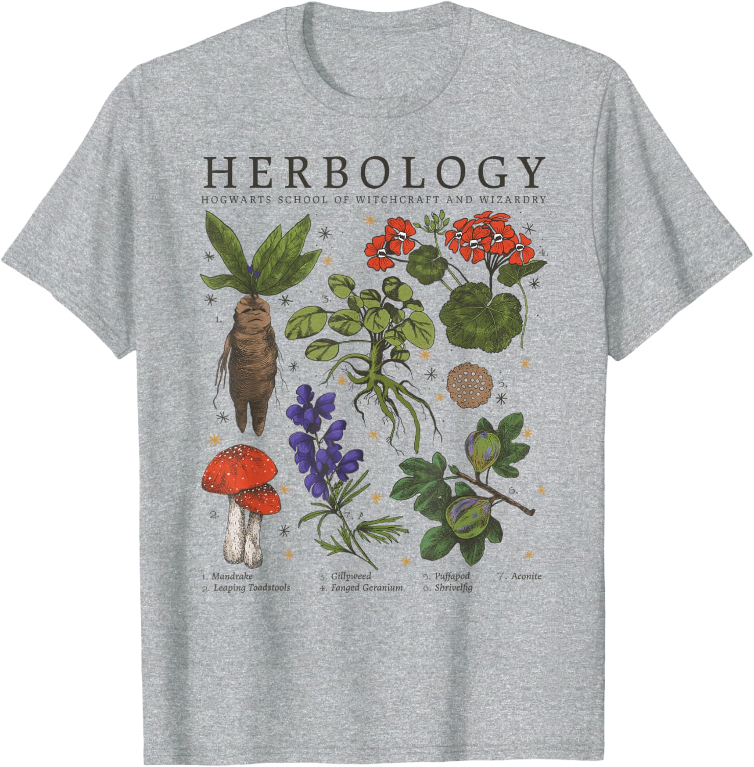 Harry Potter Herbology Vintage Textbook T-Shirt for Plant Lovers - 6