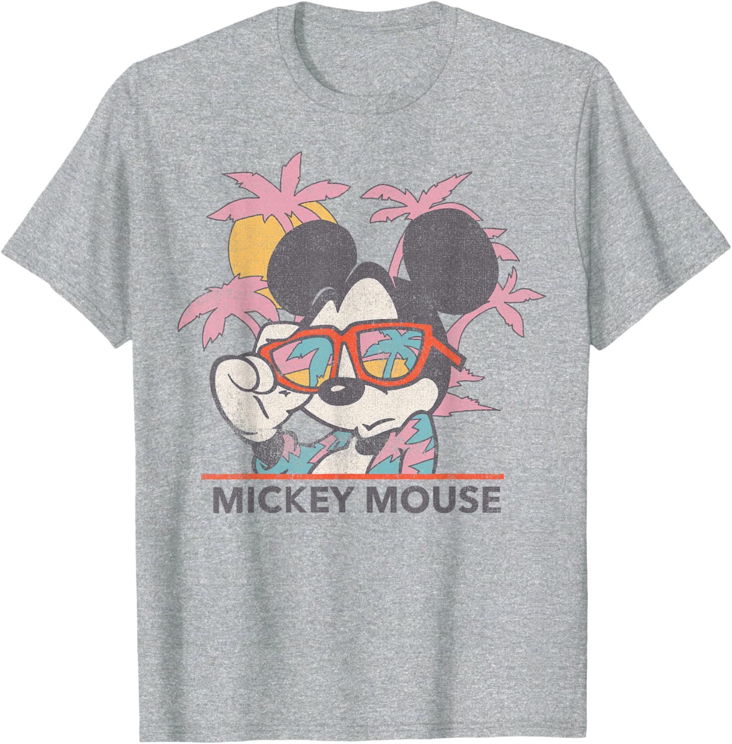 Disney Mickey Mouse Tropical Portrait T-Shirt for Fun Summer Style - 1
