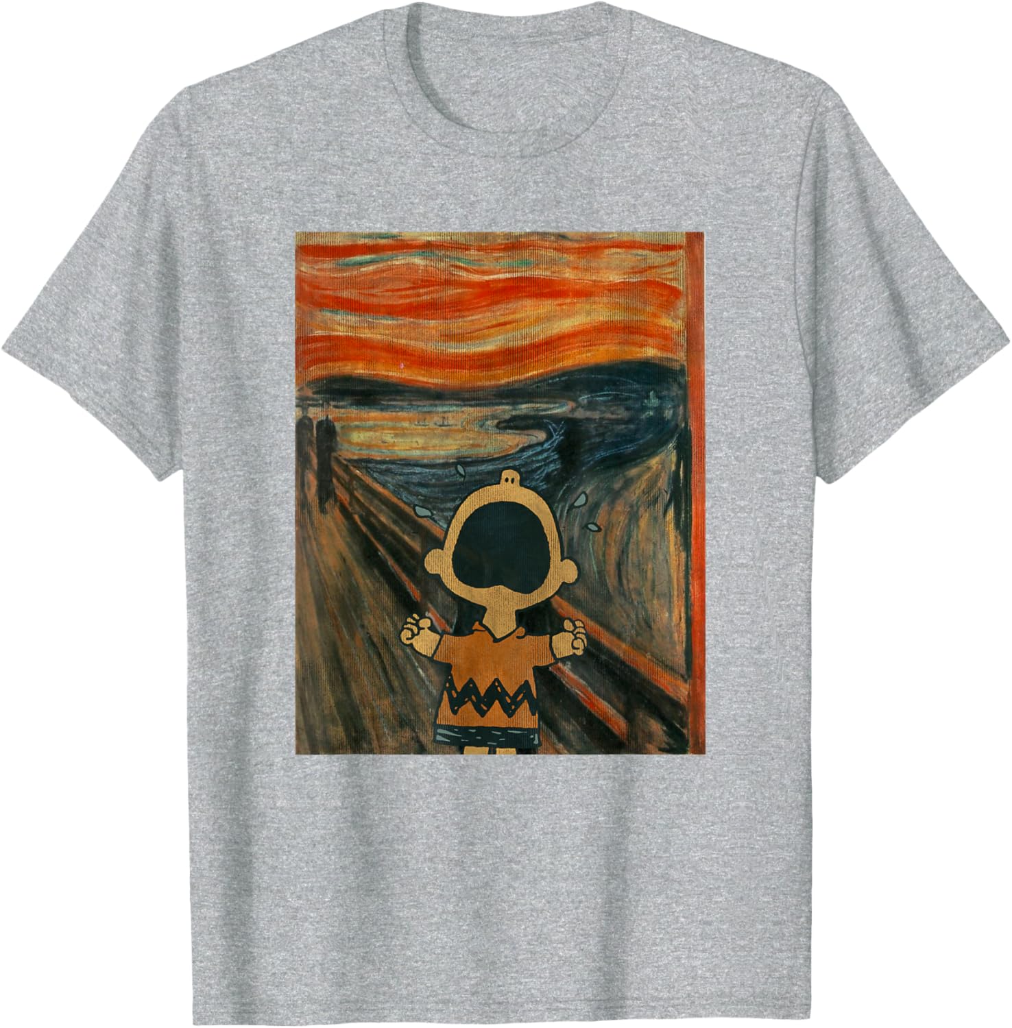 Artsy Peanuts Charlie Brown Scream T-Shirt for Fun Casual Wear - 4