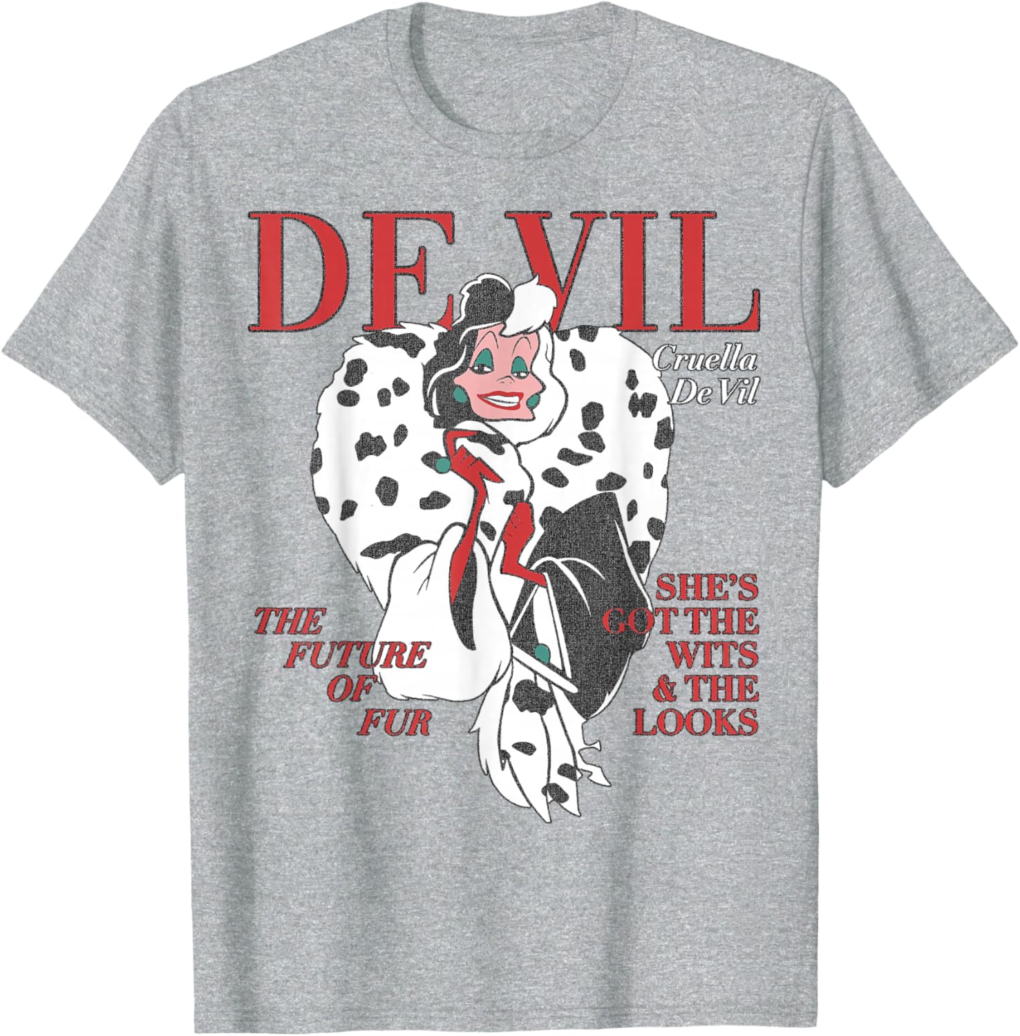 Disney Villains Cruella De Vil Magazine Cover T-Shirt for Stylish Fans - 4