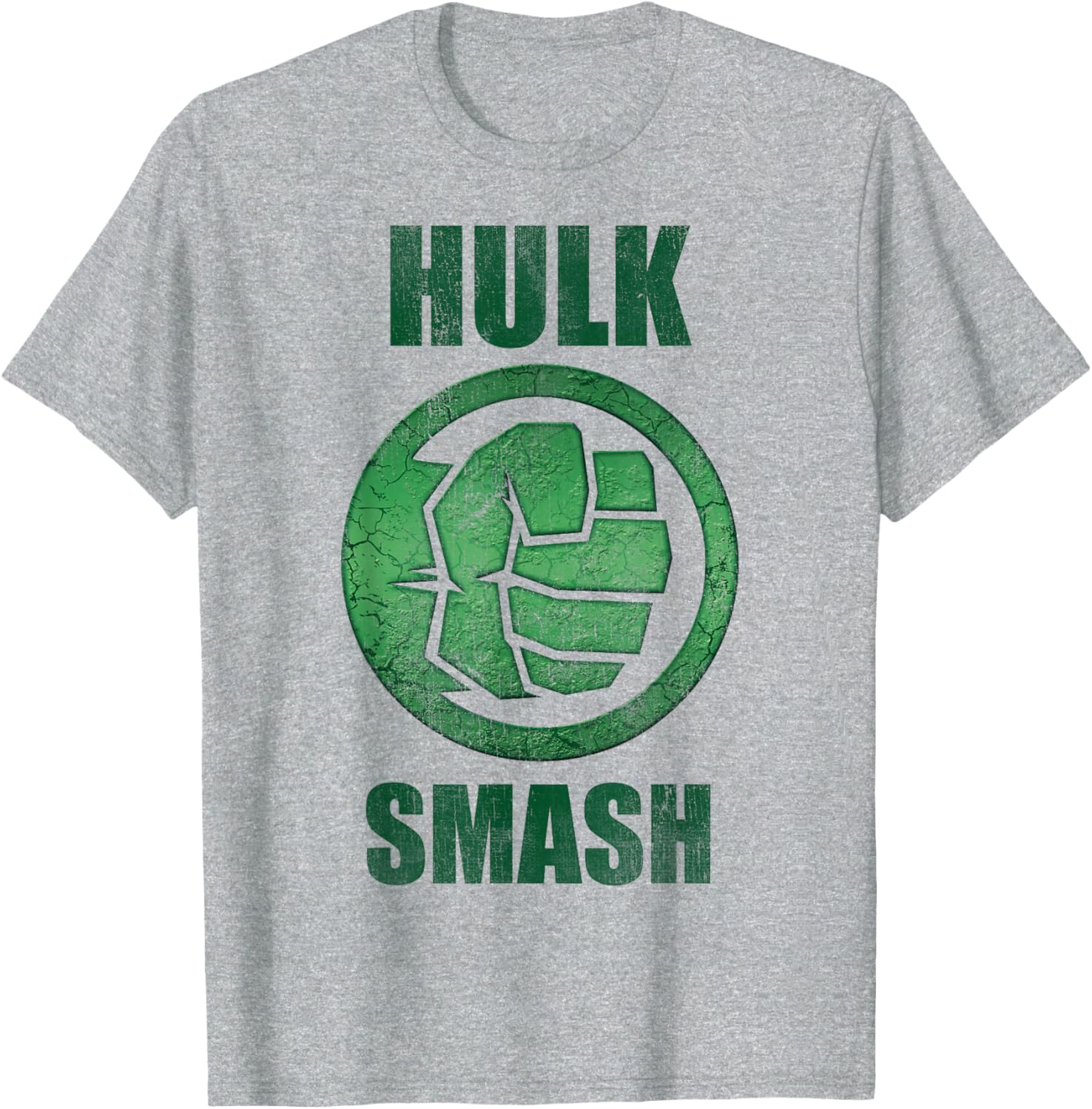 Marvel Hulk Smash Fist Circle Logo Green Stone Poster T-Shirt for Fans - 6