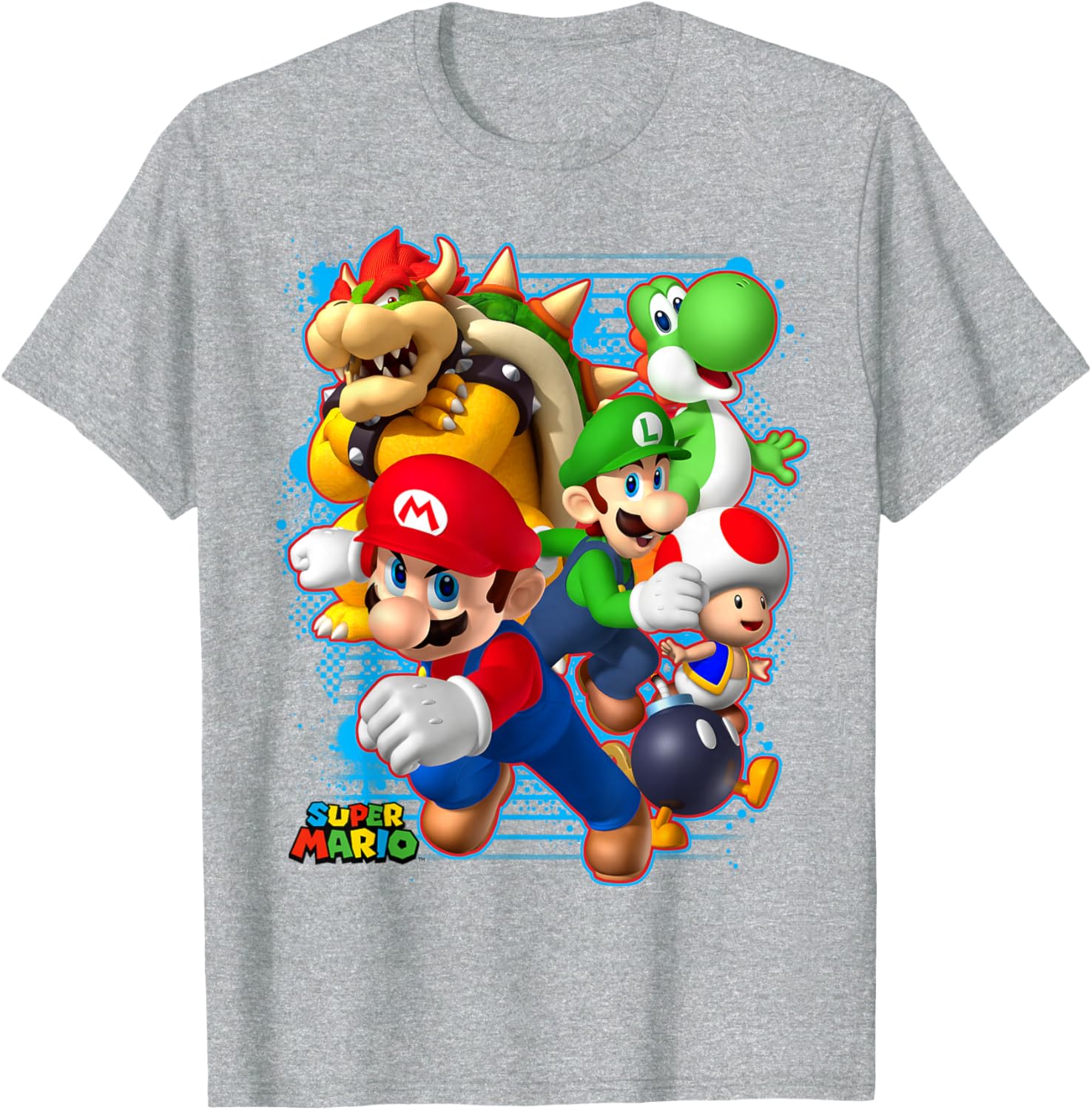 Nintendo Super Mario Luigi Bowser Spray Paint T-Shirt for Gamers - 11