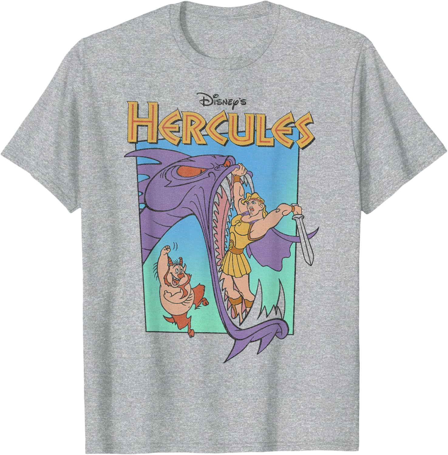 Disney Hercules Hydra Battle Retro T-Shirt Classic Movie Apparel - 4