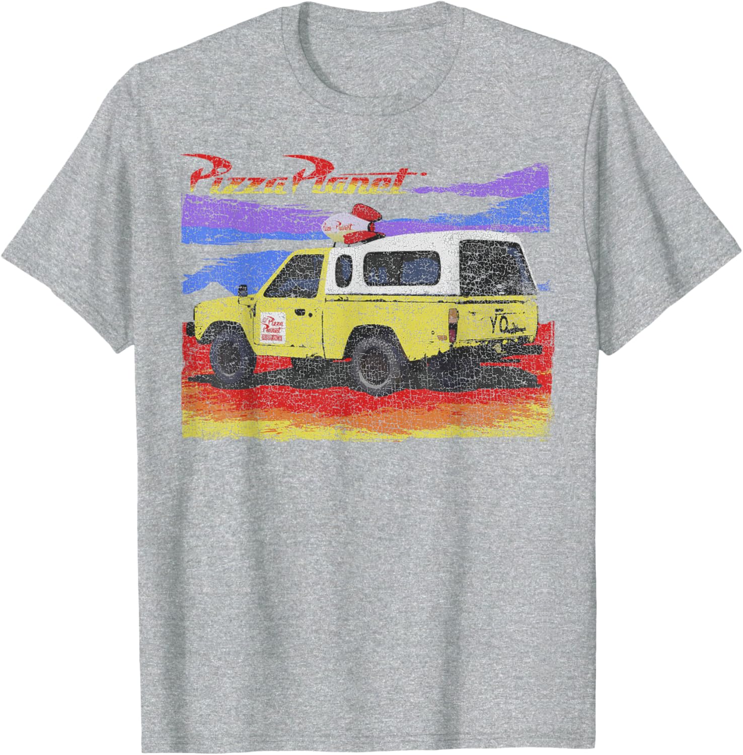 Disney Pixar Toy Story Pizza Planet Truck Distressed Vintage T-Shirt - 5