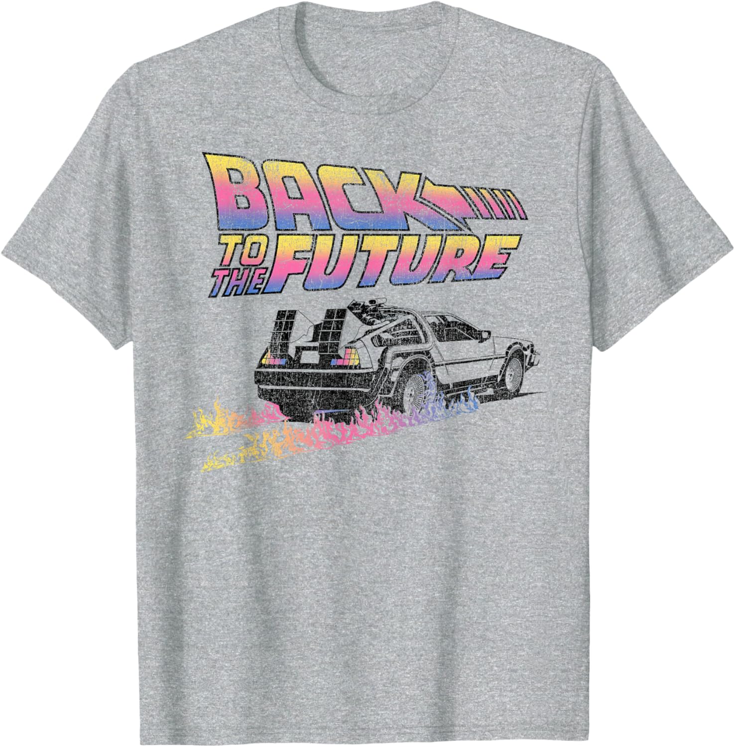 Back To The Future DeLorean Flames Graphic T-Shirt for Fans and Collectors - 2