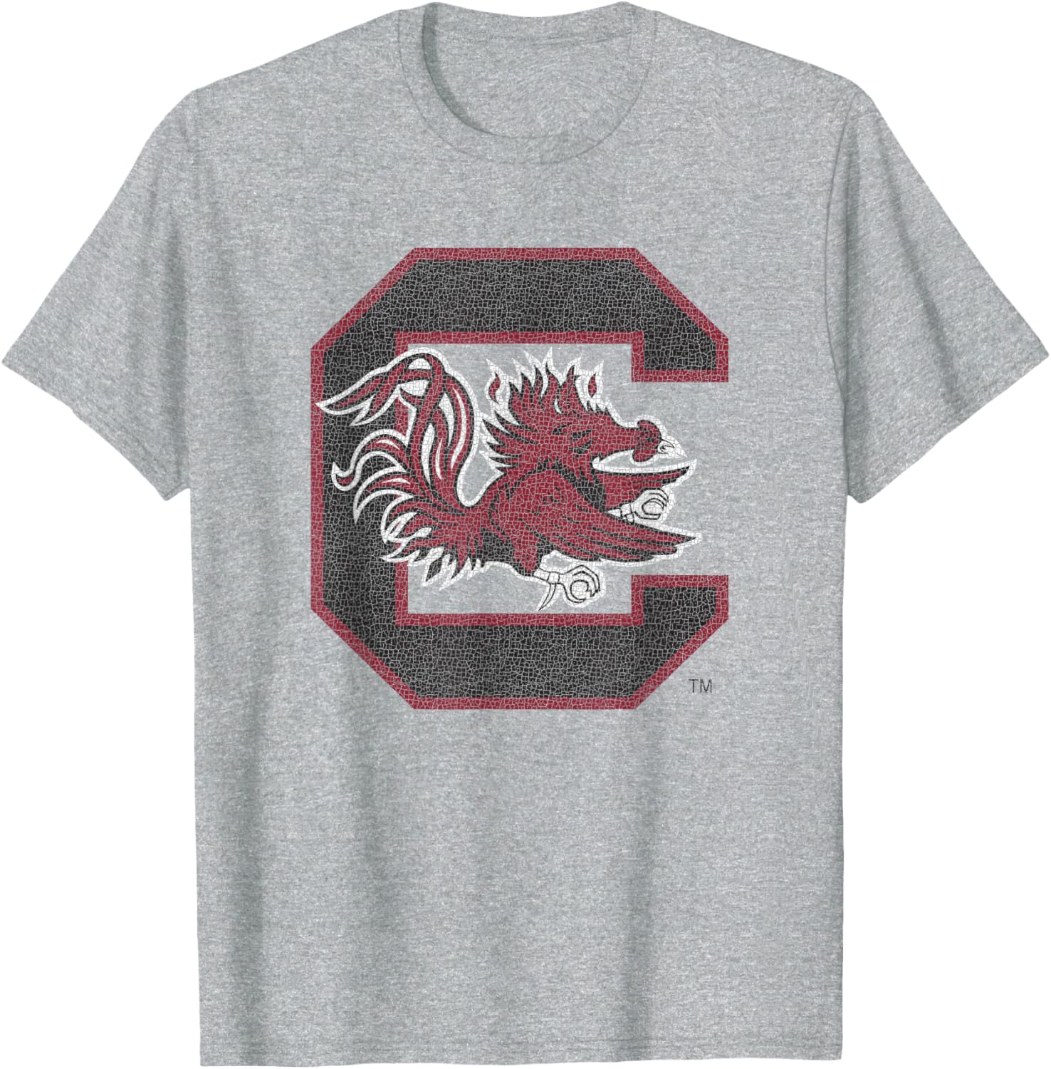 South Carolina Gamecocks Vintage Icon Heather Gray T-Shirt for Fans - 1