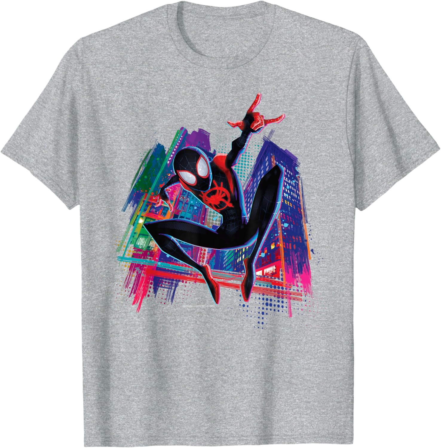 Spider-Man Miles Morales Graffiti City T-Shirt for Stylish Fans - 12