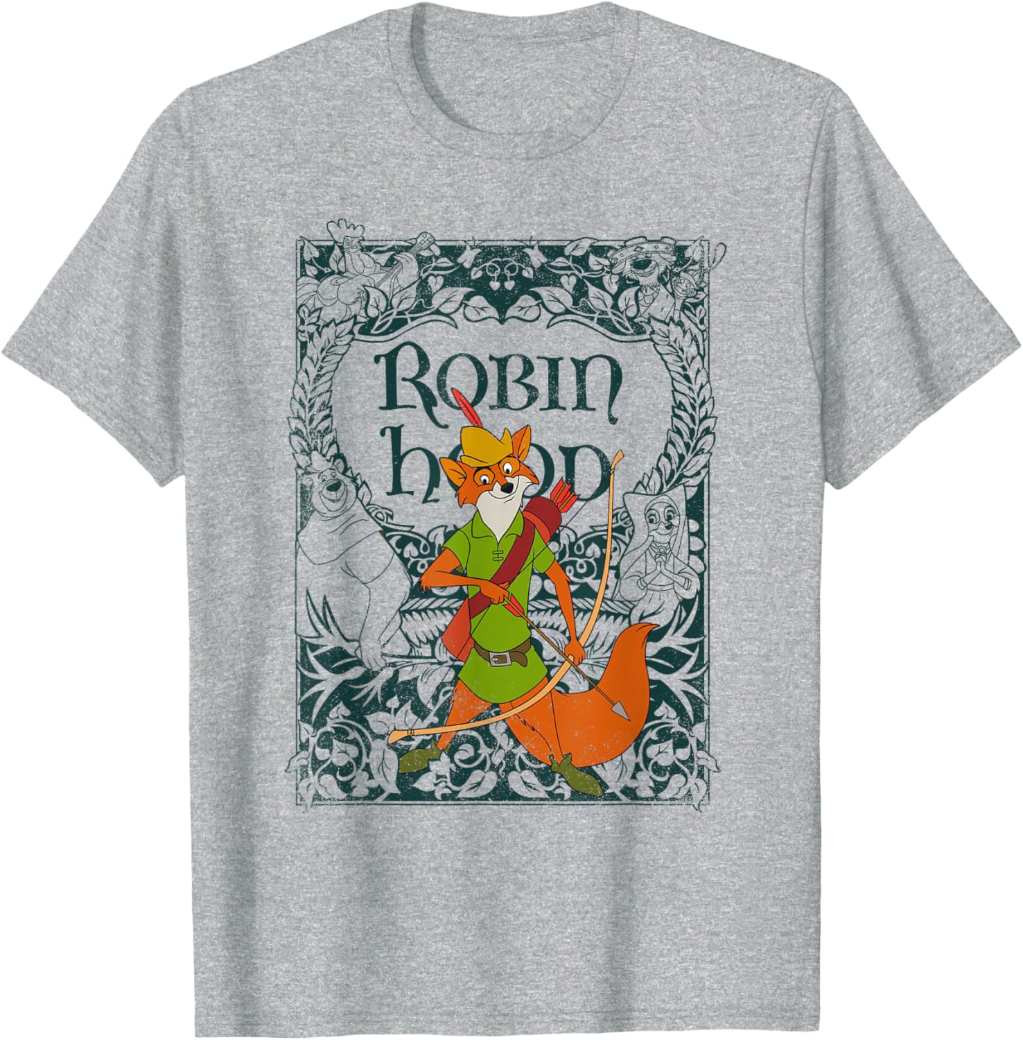 Disney Robin Hood Vintage Distressed T-Shirt for Retro Style Fans - 7