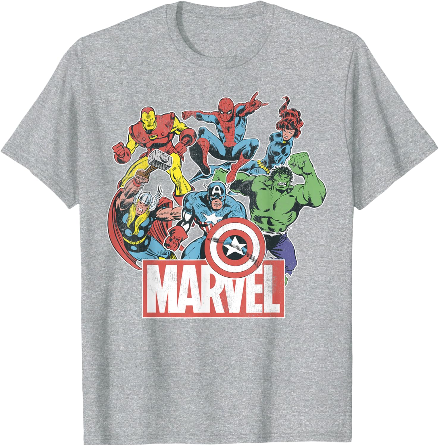 Marvel Avengers Retro Comic Vintage Graphic T-Shirt for Fans - 7