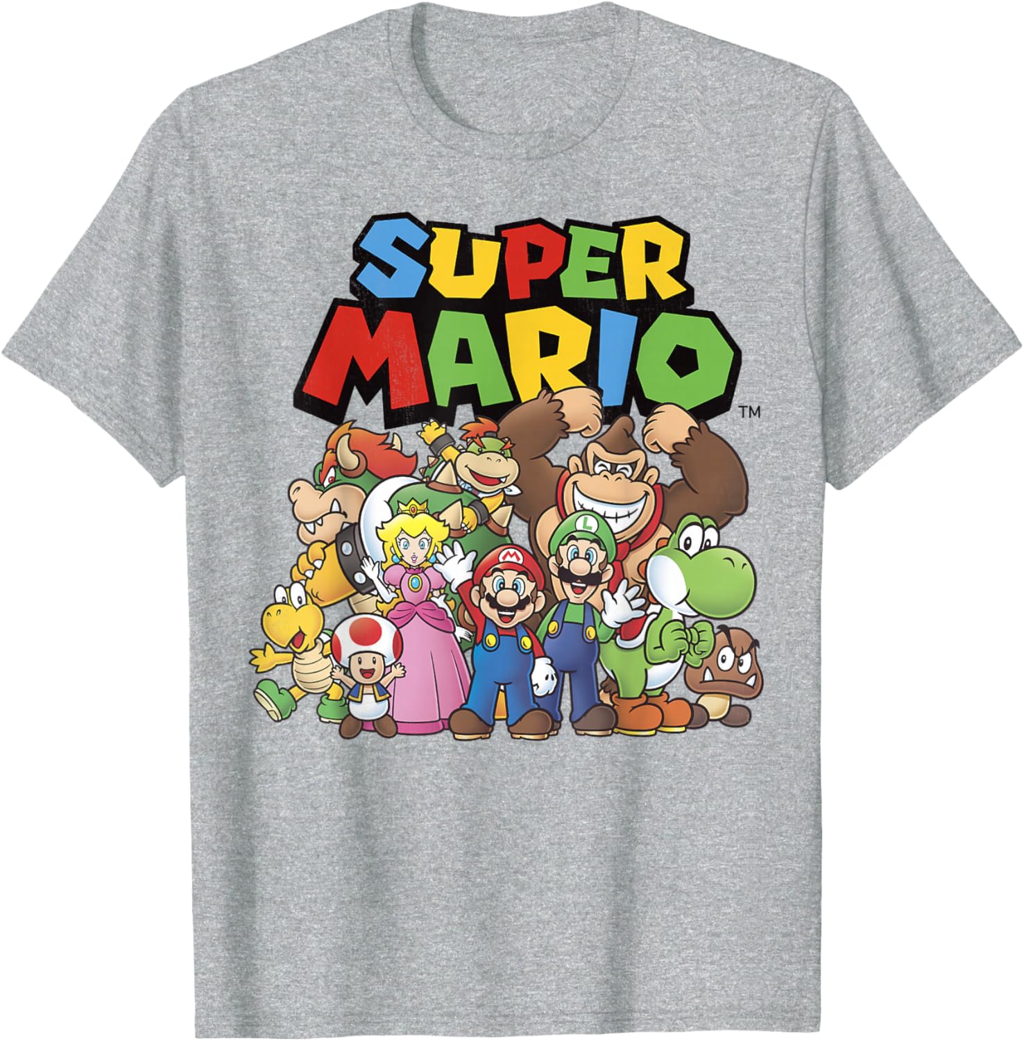 Super Mario Full Cast Graphic T-Shirt For Gamers and Fans - 3