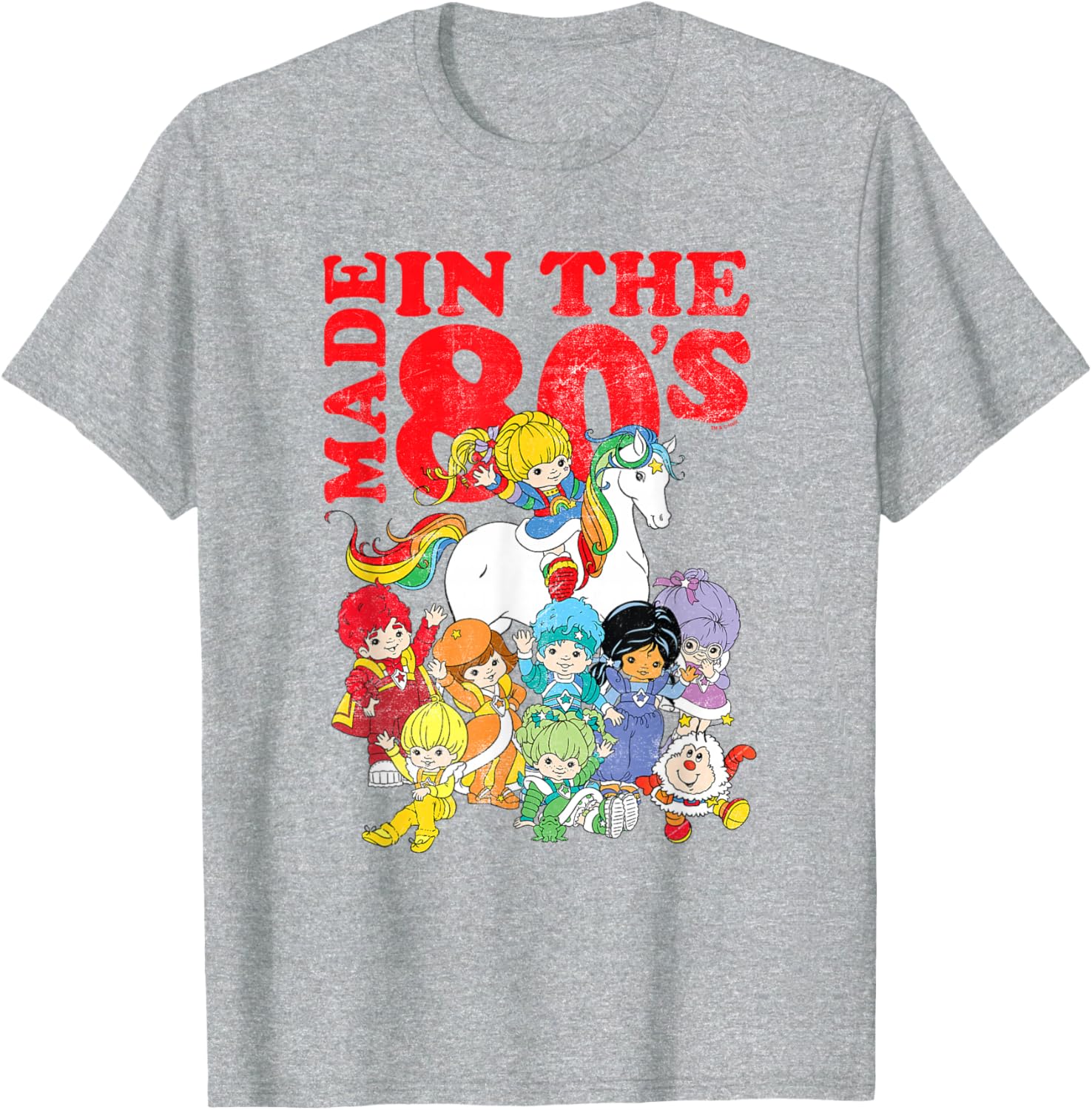 Rainbow Brite Vintage Distressed T-Shirt 80s Group Shot for Fans - 2