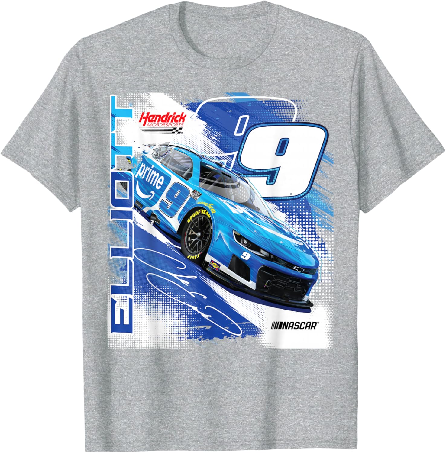 Chase Elliott #9 Prime Hendrick Motorsports T-Shirt for NASCAR Fans - 1