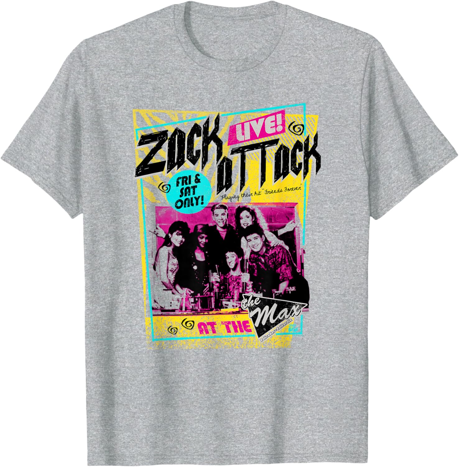 Saved By The Bell Zack Attack Live Tee - Fun Retro Graphic Shirt - 2