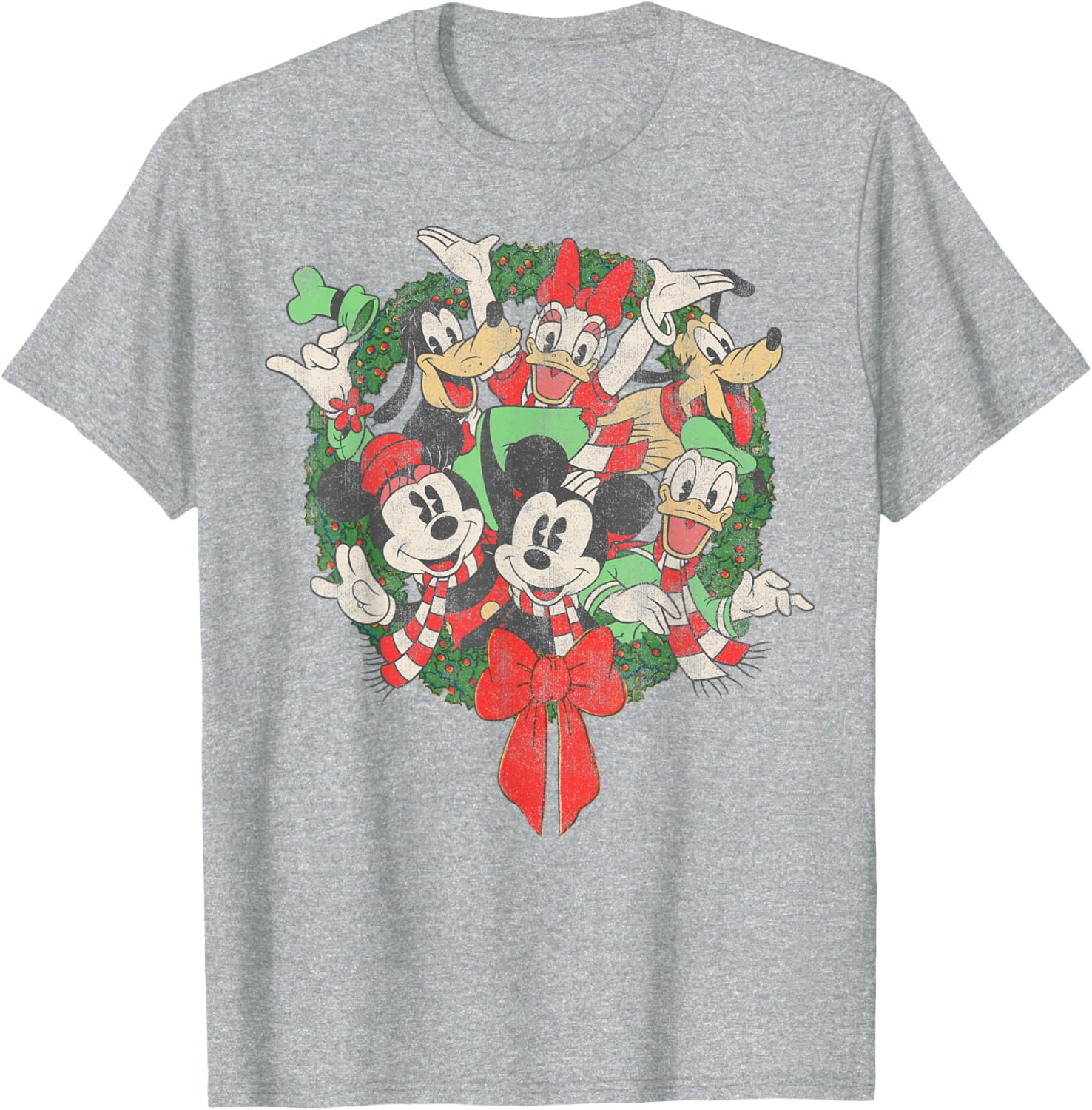 Disney Christmas Wreath T-Shirt for Festive Family Gatherings - 2