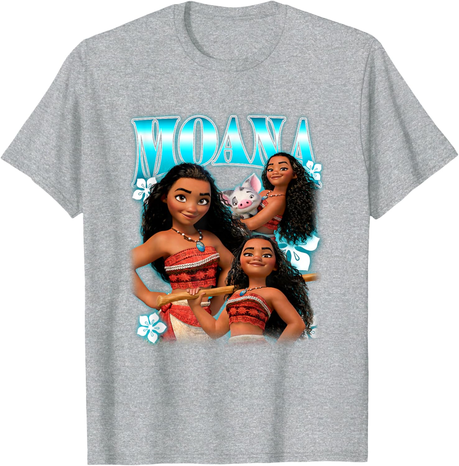 Disney Moana Pua and Moana Collage T-Shirt for Kids and Fans - 1