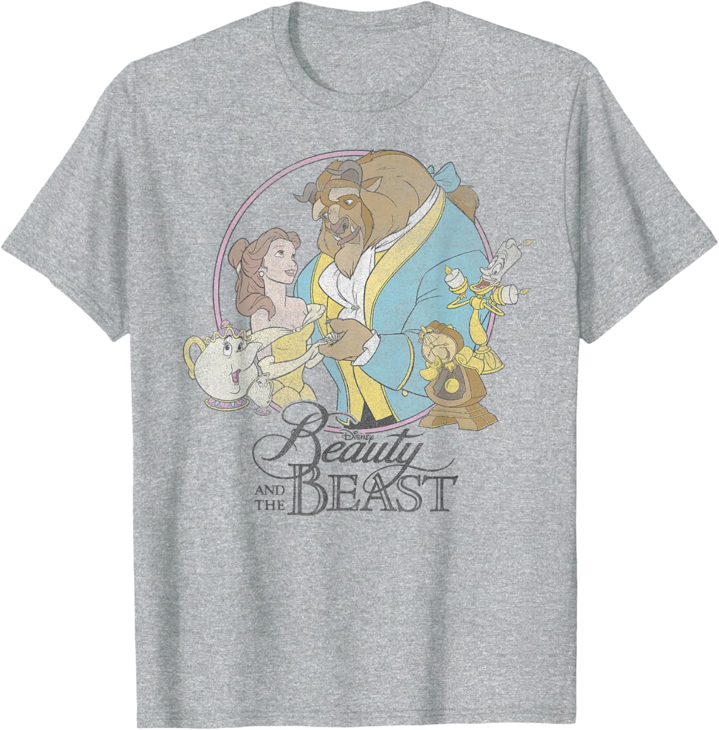 Disney Beauty And The Beast Classic Group Shot T-Shirt for Fans - 3