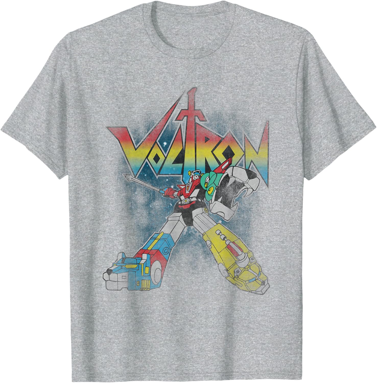Voltron Retro Defender Rainbow Graphic T-Shirt for Fans and Collectors - 2