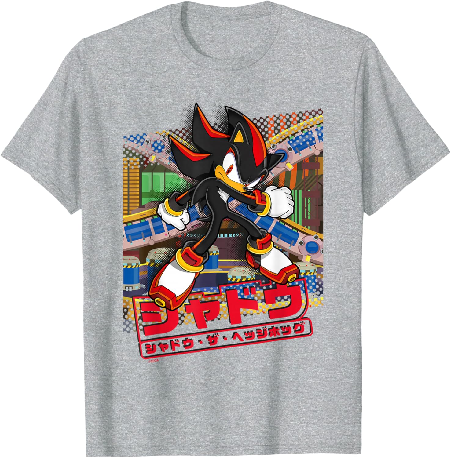 Sonic the Hedgehog Shadow T-Shirt Japanese Logo Fun Graphic Tee - 6