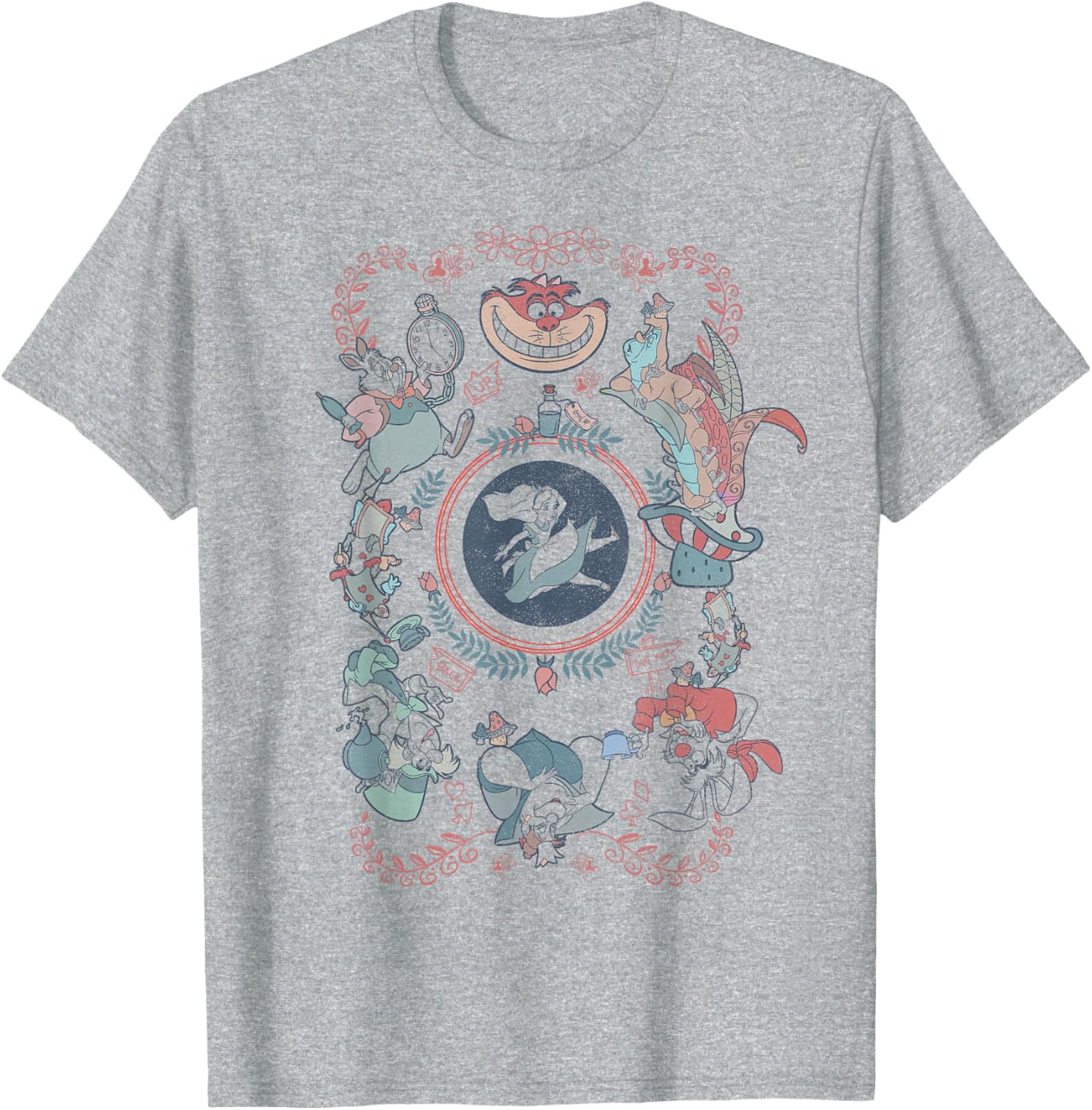 Disney Alice in Wonderland Card Style Mashup T-Shirt for Fans and Collectors - 8