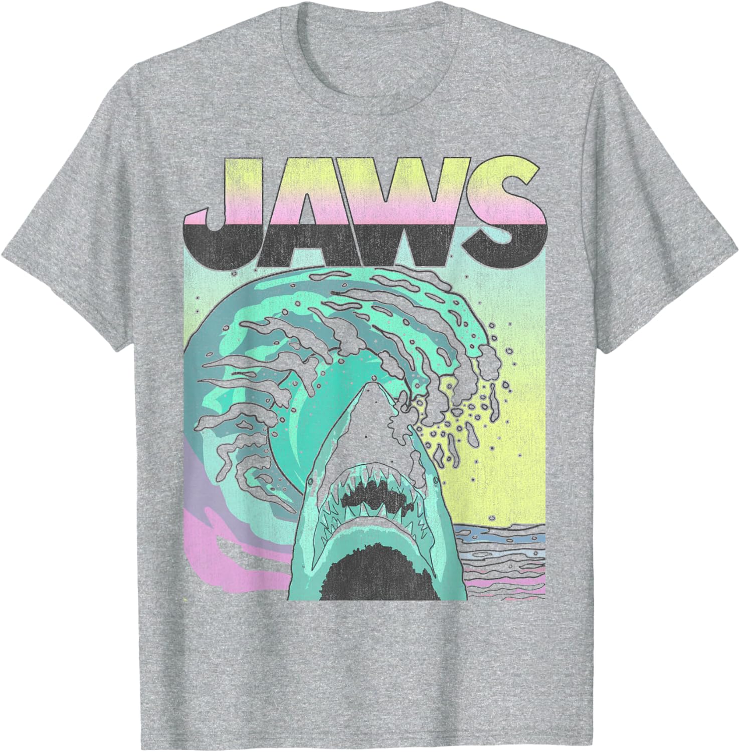Retro Jaws Wave Poster T-Shirt for Shark Lovers – Stylish & Unique Tee - 4