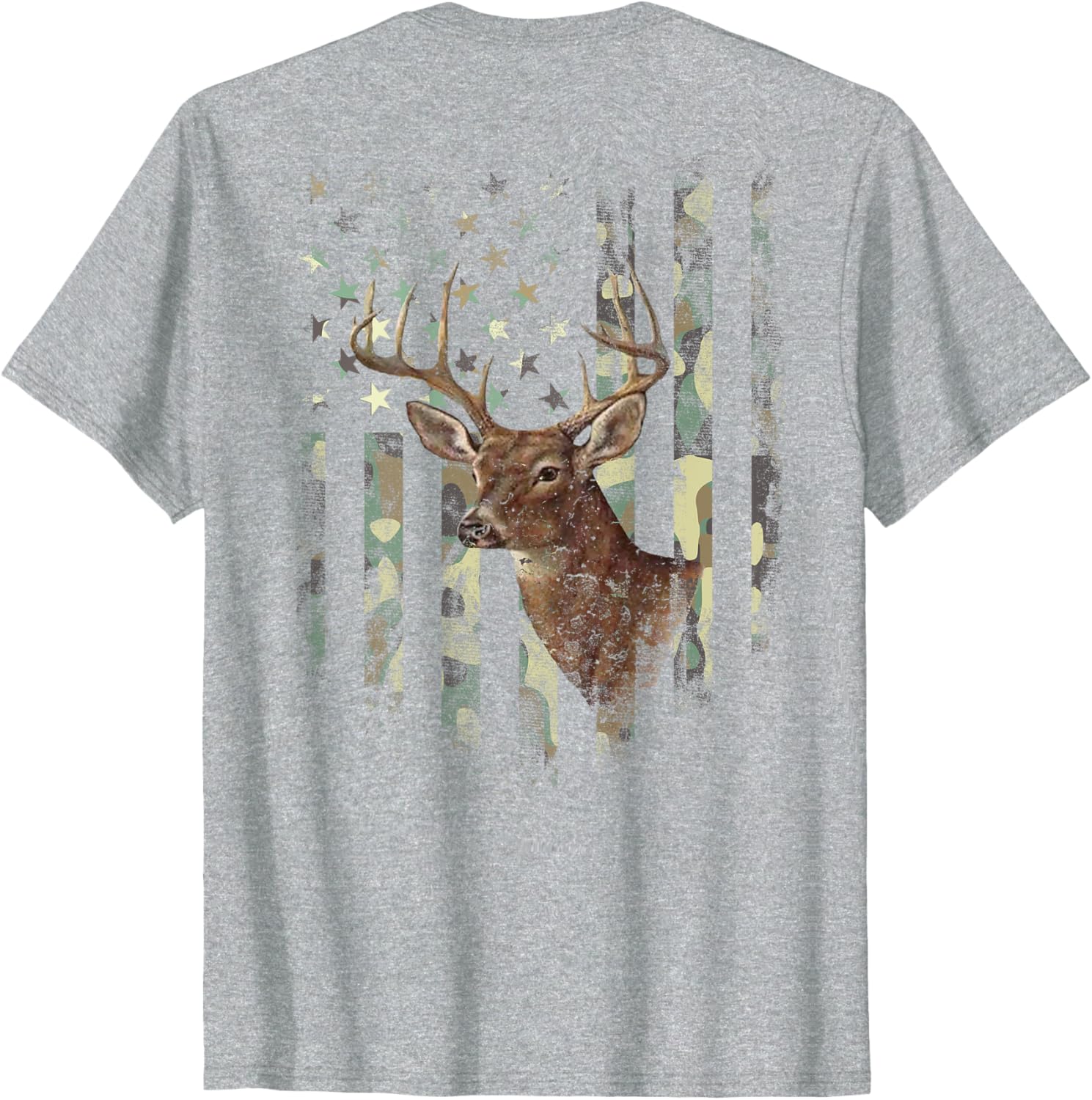 American Flag Deer Hunting Camo T-Shirt for Men, Women, and Kids - 25