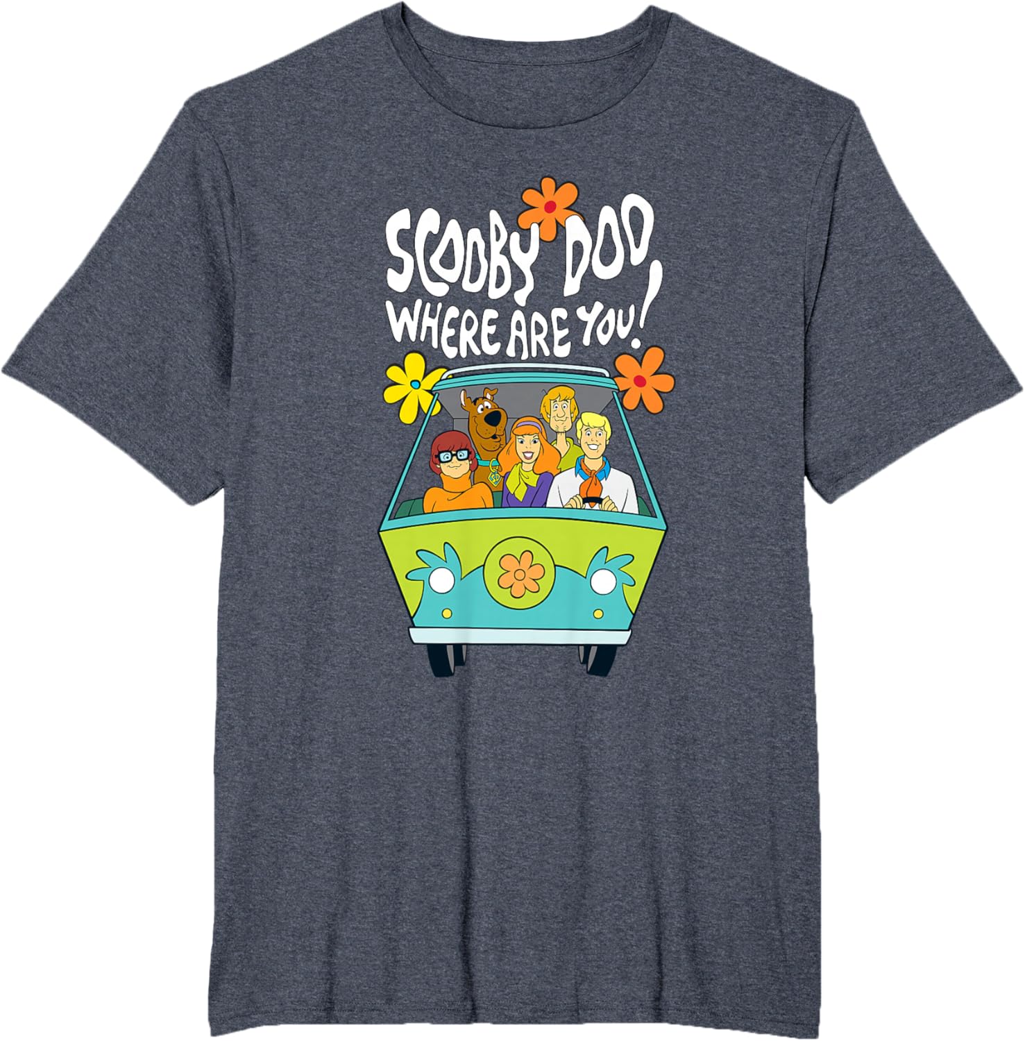 Scooby-Doo Vintage Mystery Machine Floral T-Shirt for Fun Style - 3