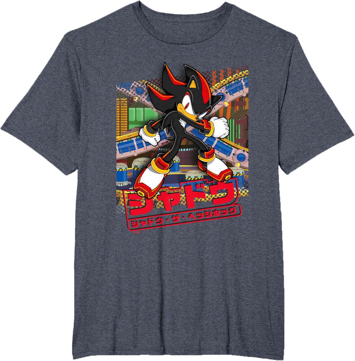 Sonic the Hedgehog Shadow T-Shirt Japanese Logo Fun Graphic Tee - 12